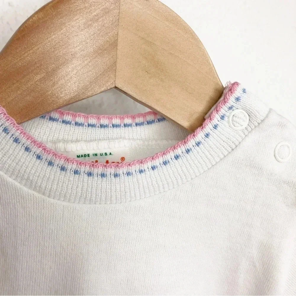 Vintage Health-Tex‎ matching set lavender footie overalls w/ clown tee 3 months